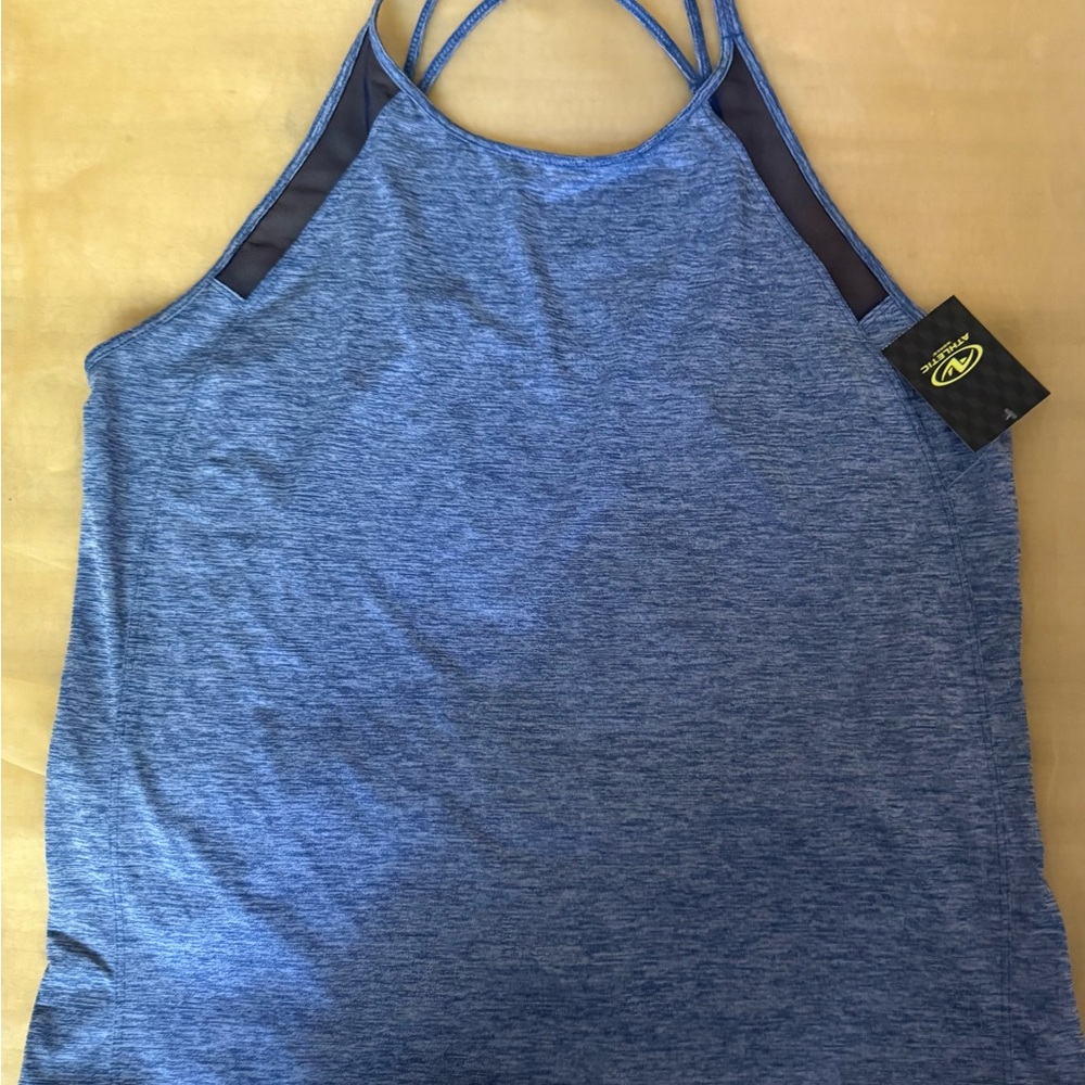 Zella Heathered Blue Strappy Tank